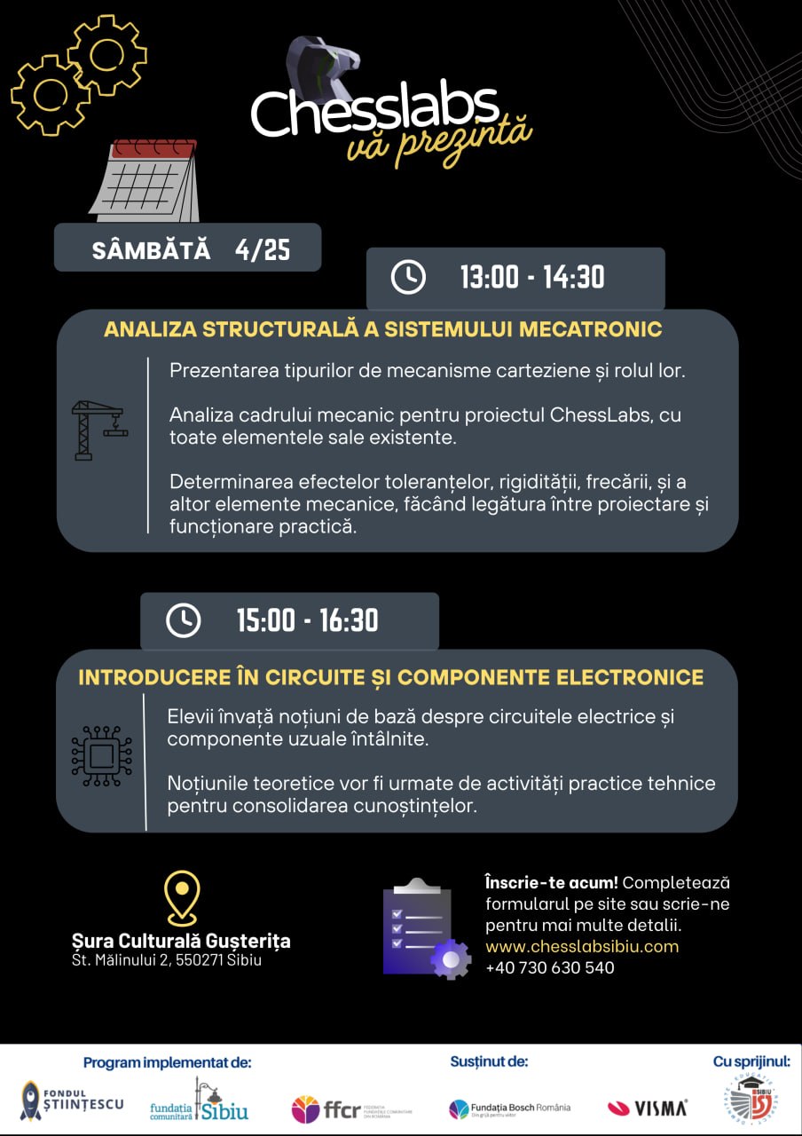 Atelier Proiectare și Dimensionare Tehnică – 18 Aprilie 2026